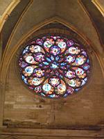Lyon, Cathedrale Saint Jean, Rosace de l'Agneau (2)